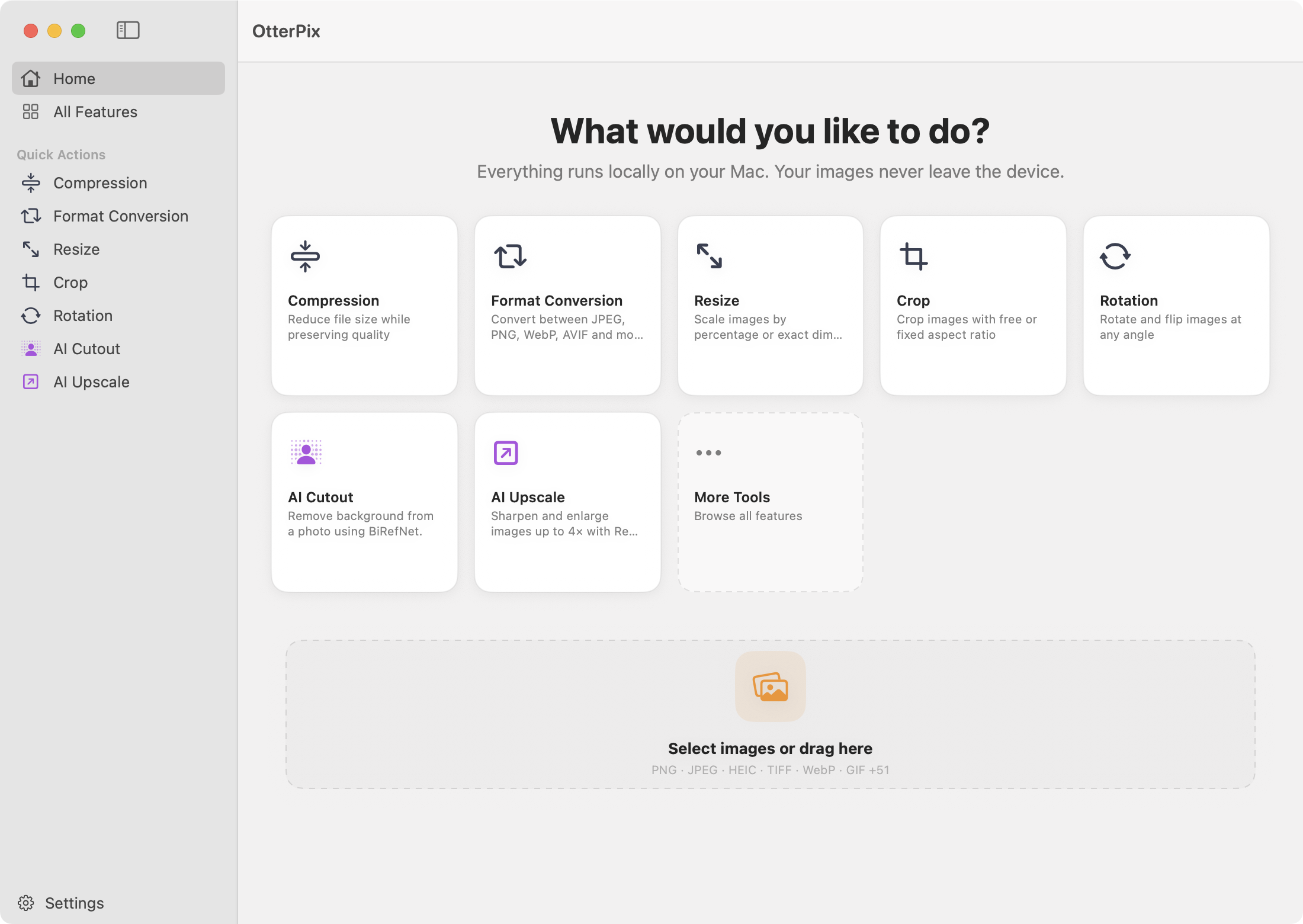 On-device image AI for Mac